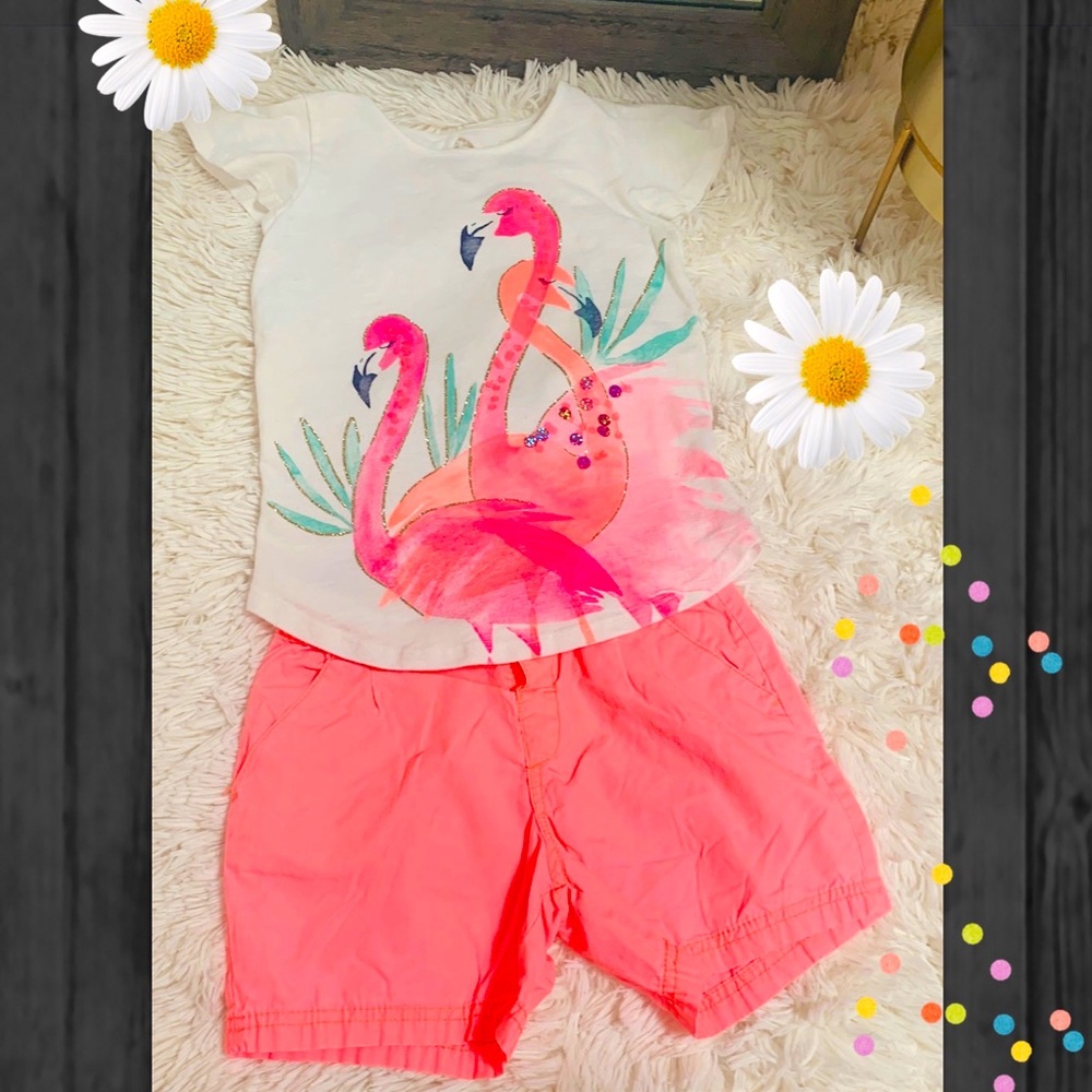 Lot of shirt and shorts set. Size 6-7